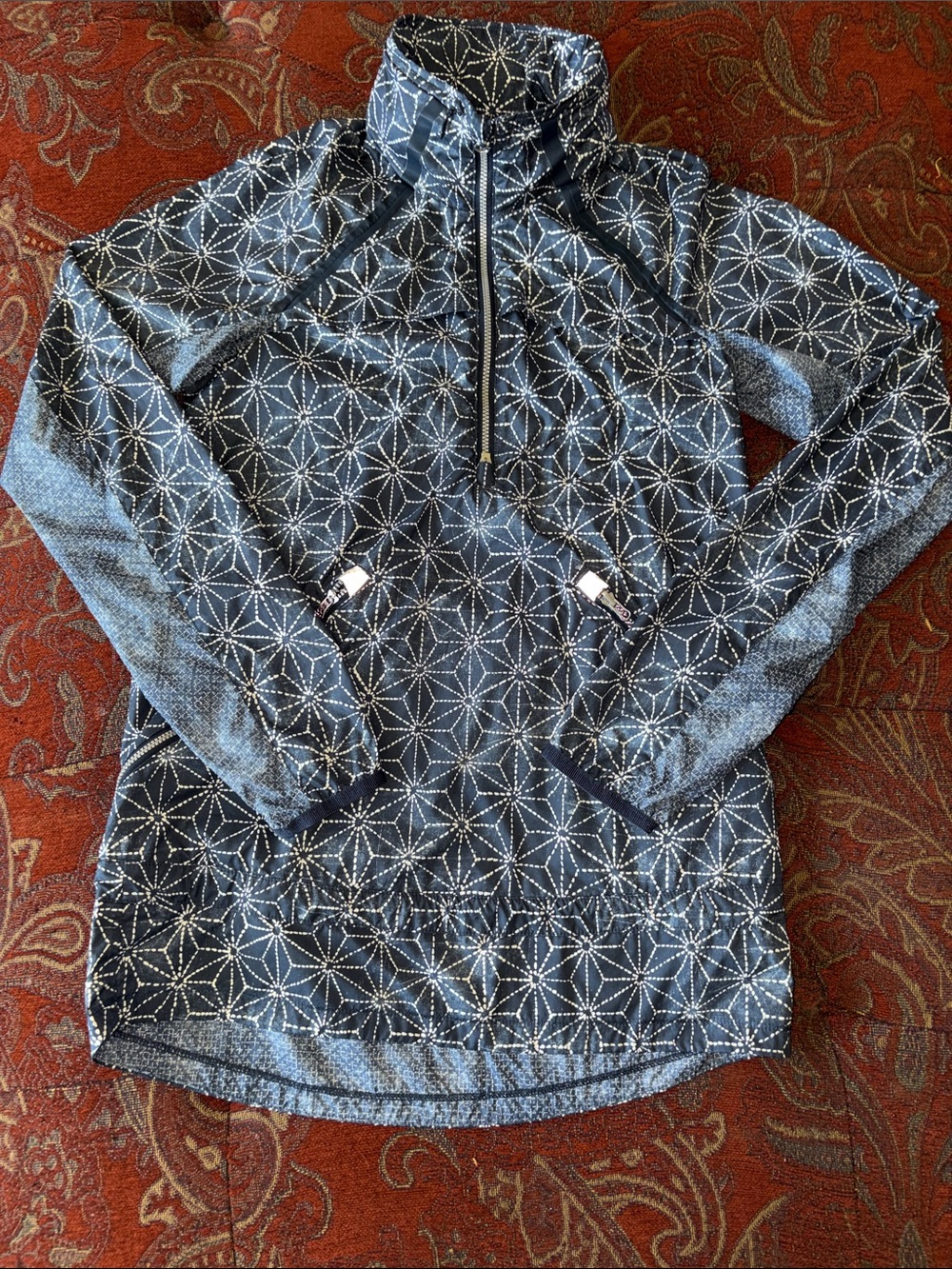 lululemon athletica Navy Geometric Half-Zip Utility Jacket